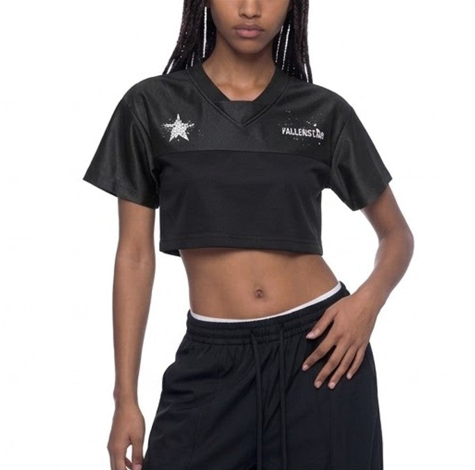 Women’s Cropped Paneled V-Neck Jersey