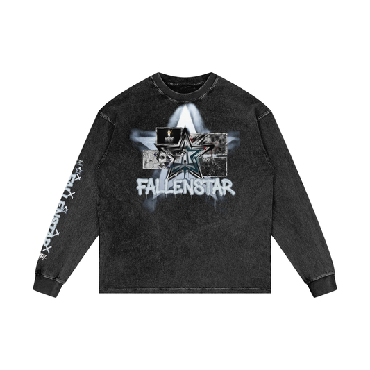 fallenstar Acid Wash Oversize Long Sleeve T-Shirt