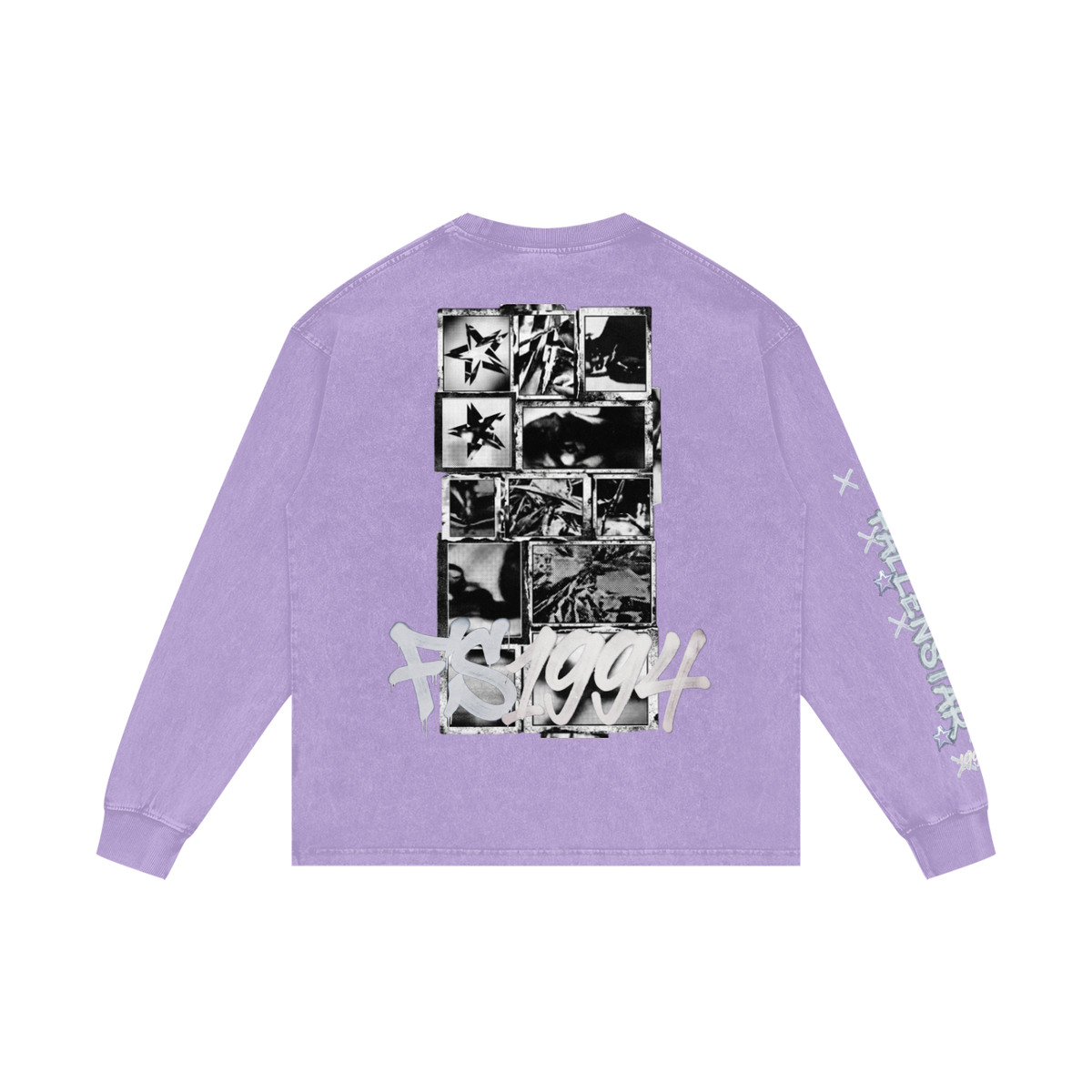 fallenstar Acid Wash Oversize Long Sleeve T-Shirt