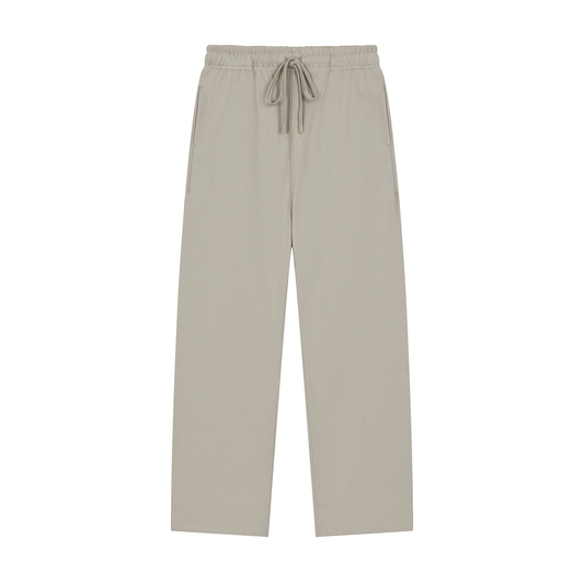 Solid Color Straight-Leg Sweatpants