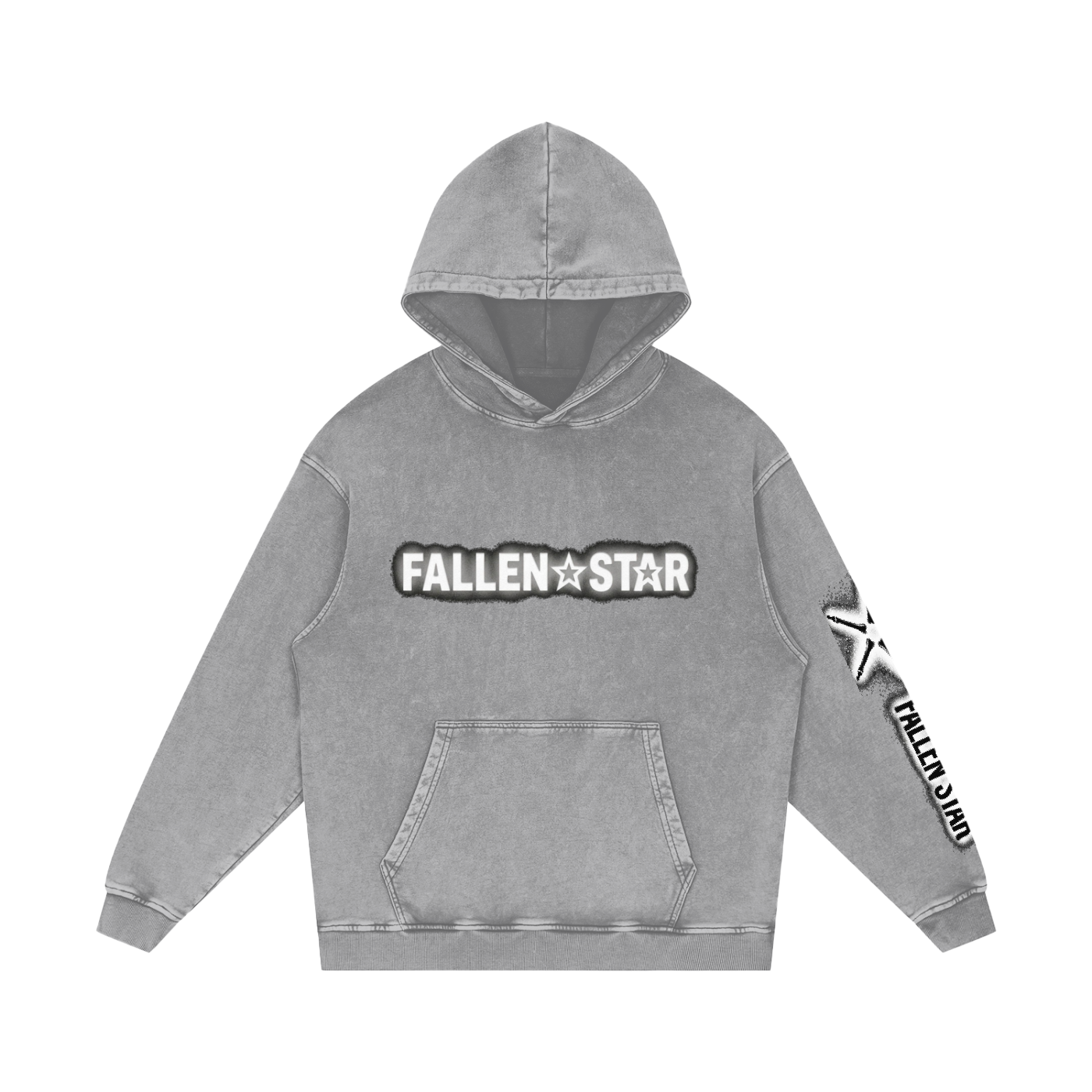 fallenstar Snow Washed Loose Cotton Hoodie