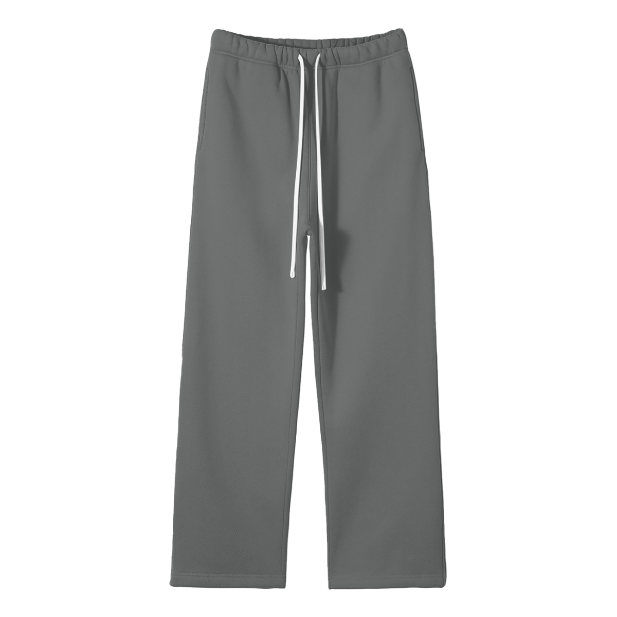 Unisex Solid Color Fleece Straight Leg Pants