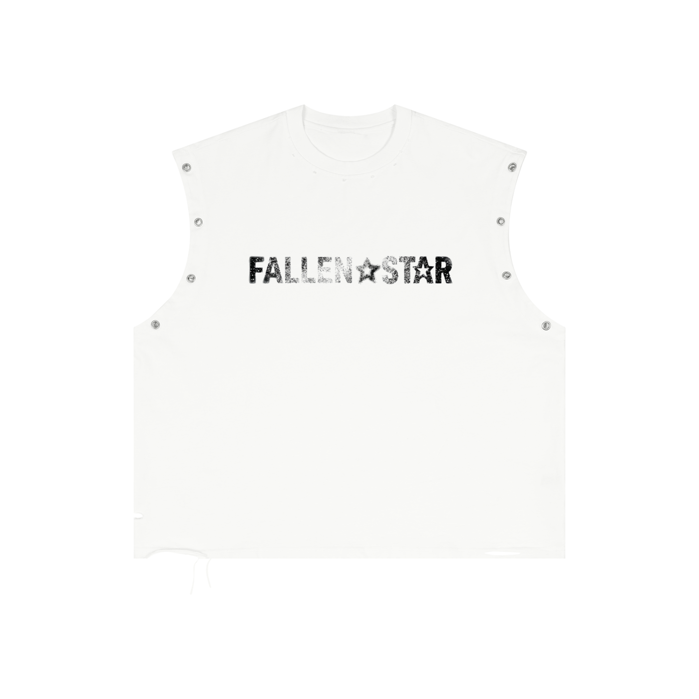 fallenstar Distressed Grommet Eyelet Tank Top