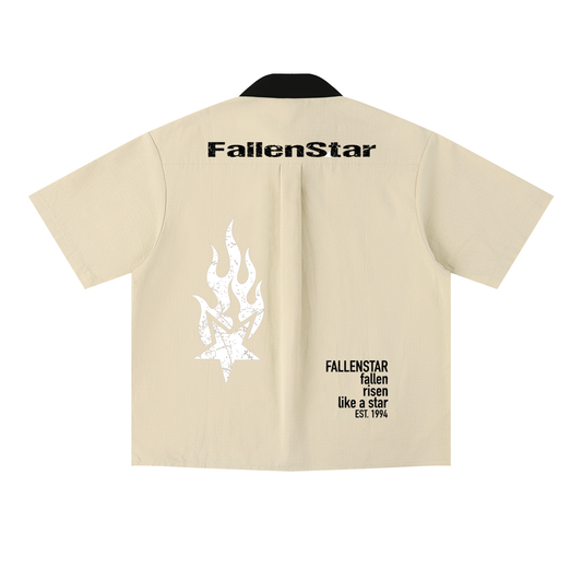 Unisex Color Block Short Sleeve Shirt fallenstar