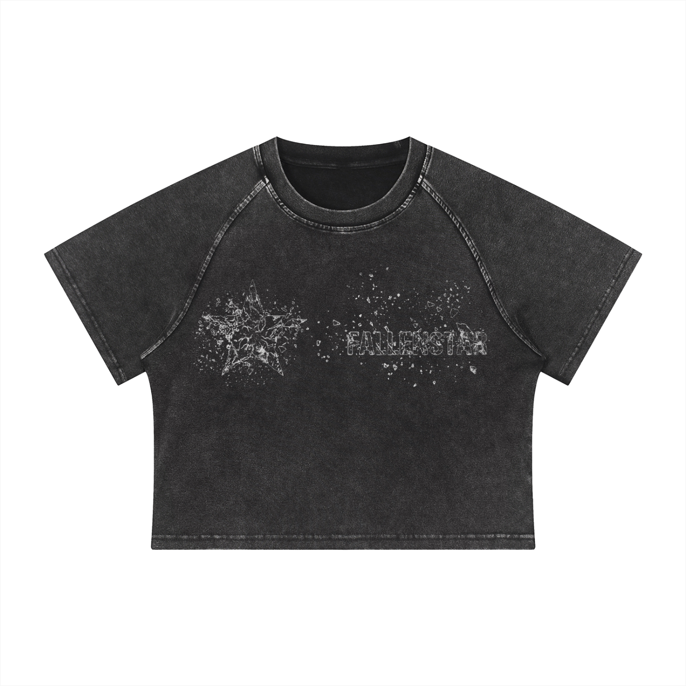 Women's Mineral Wash Raglan Crop T-Shirt
