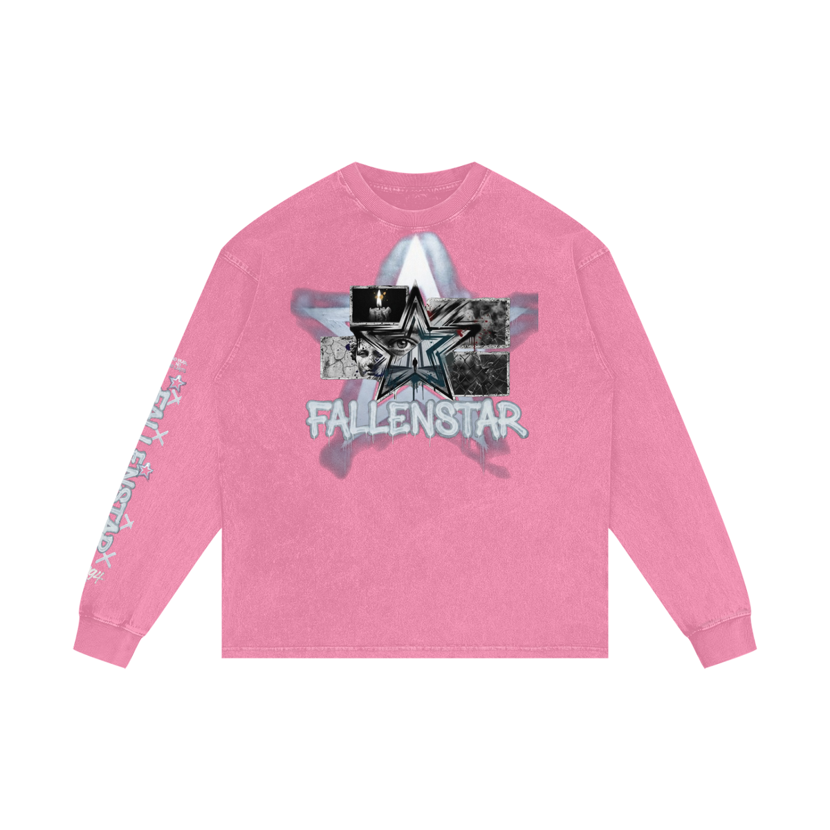 fallenstar Acid Wash Oversize Long Sleeve T-Shirt