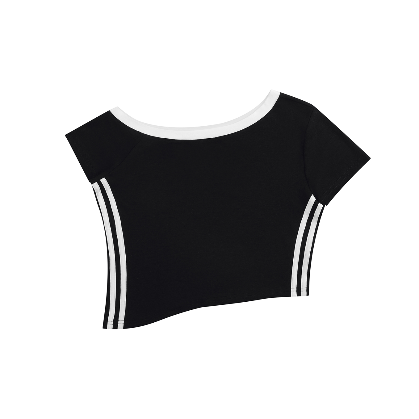 Women's Color Block Off-the-Shoulder T-Shirt