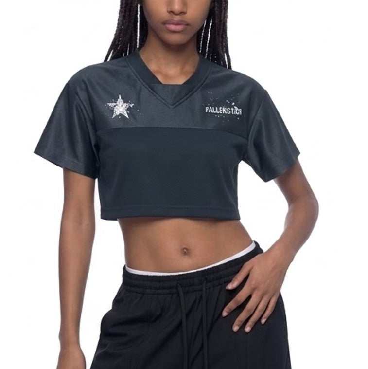 Women’s Cropped Paneled V-Neck Jersey