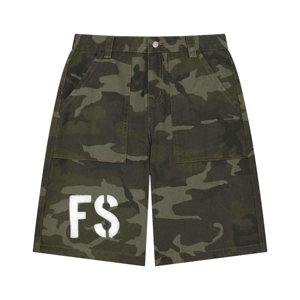 Men's Wide Leg Camo Shorts