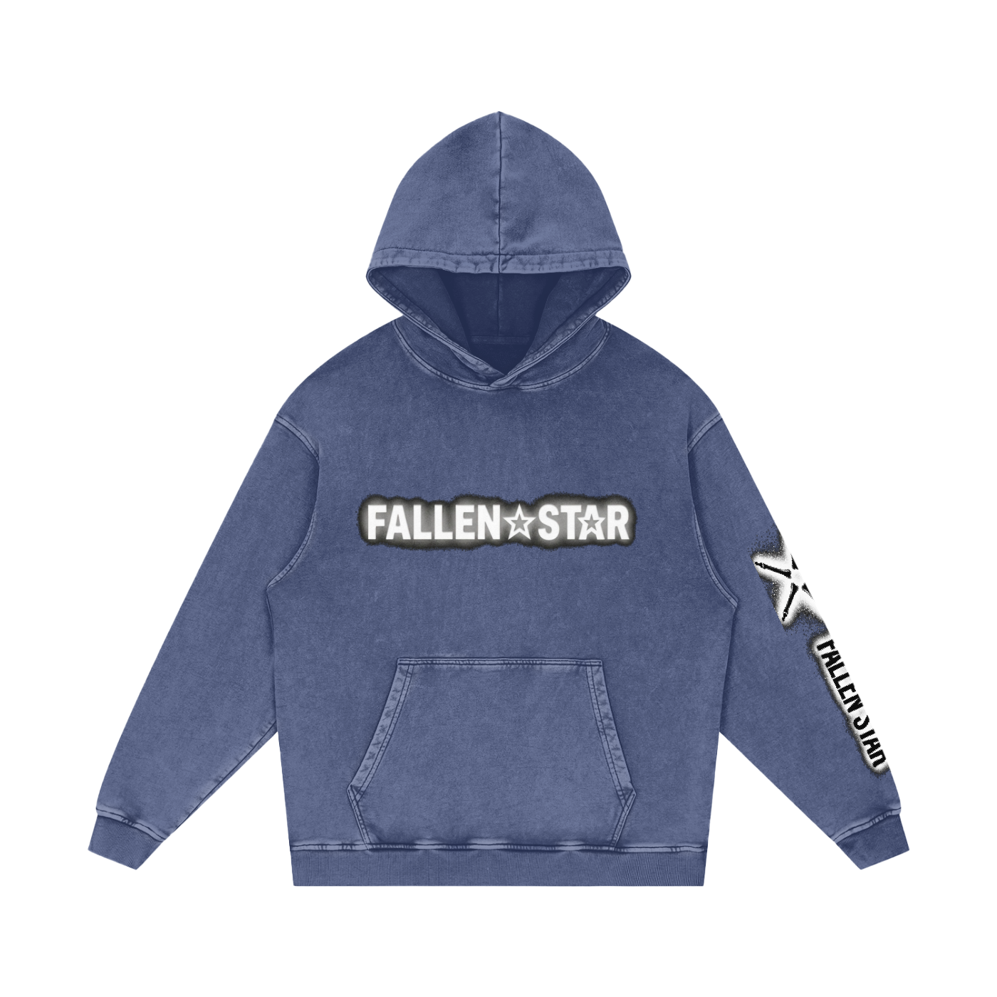 fallenstar Snow Washed Loose Cotton Hoodie