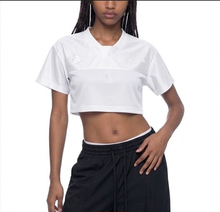 Women’s Cropped Paneled V-Neck Jersey