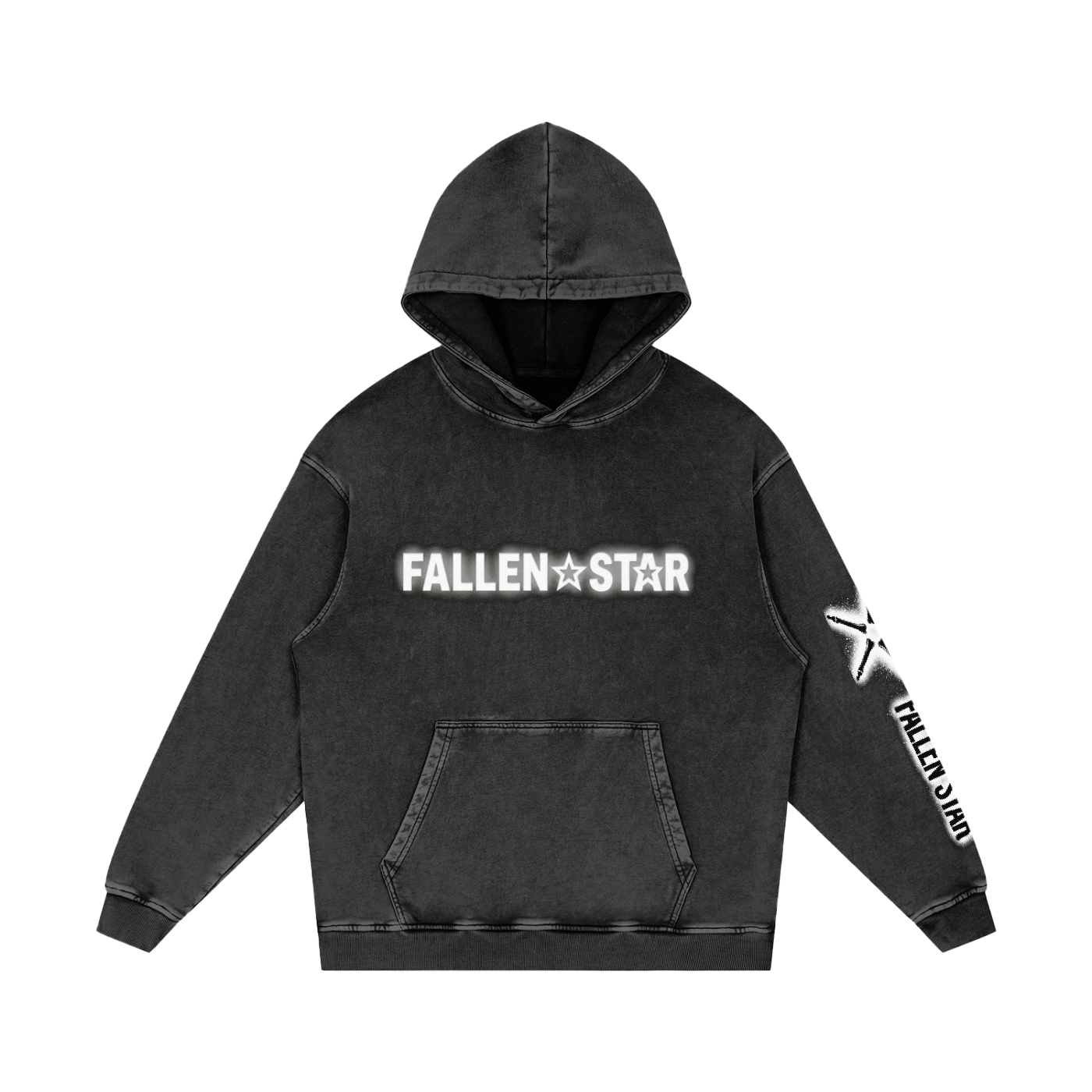 fallenstar Snow Washed Loose Cotton Hoodie