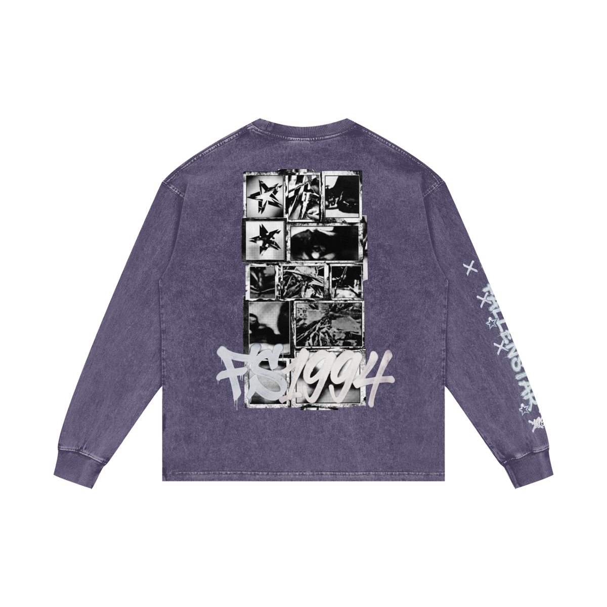 fallenstar Acid Wash Oversize Long Sleeve T-Shirt