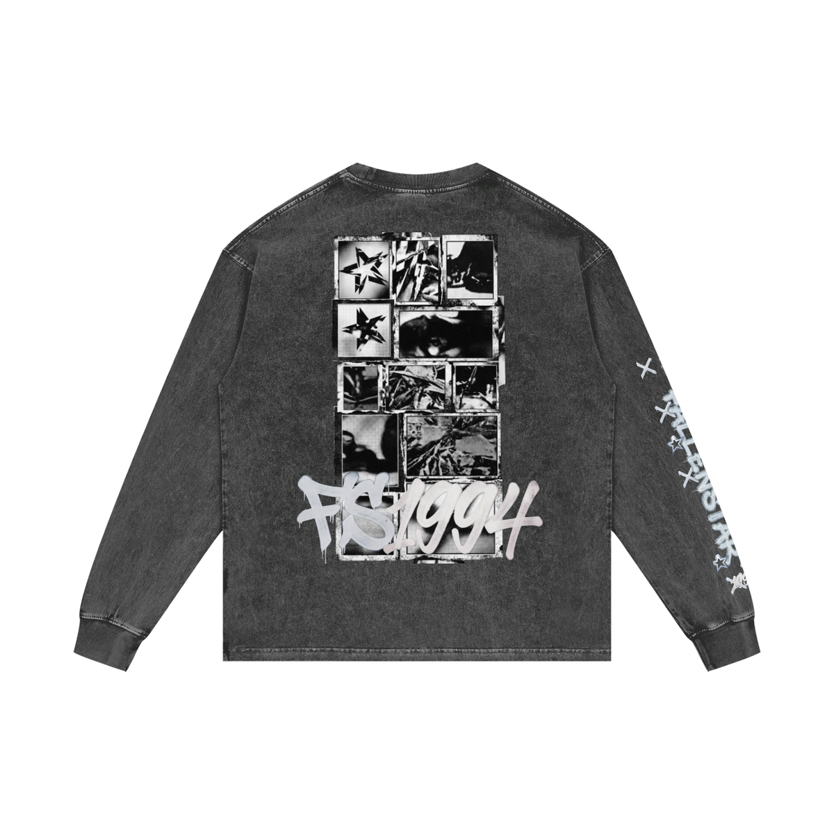 fallenstar Acid Wash Oversize Long Sleeve T-Shirt