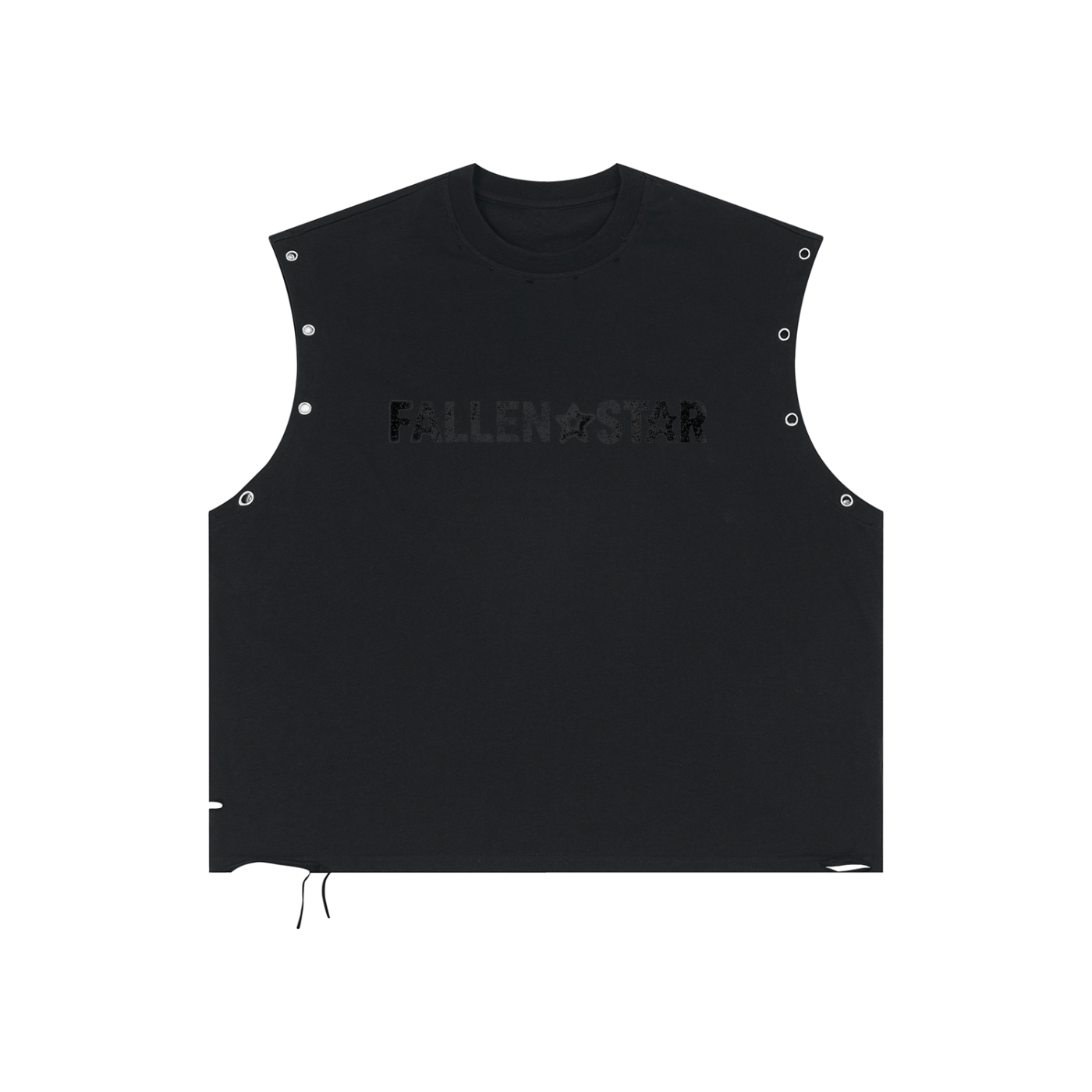 fallenstar Distressed Grommet Eyelet Tank Top