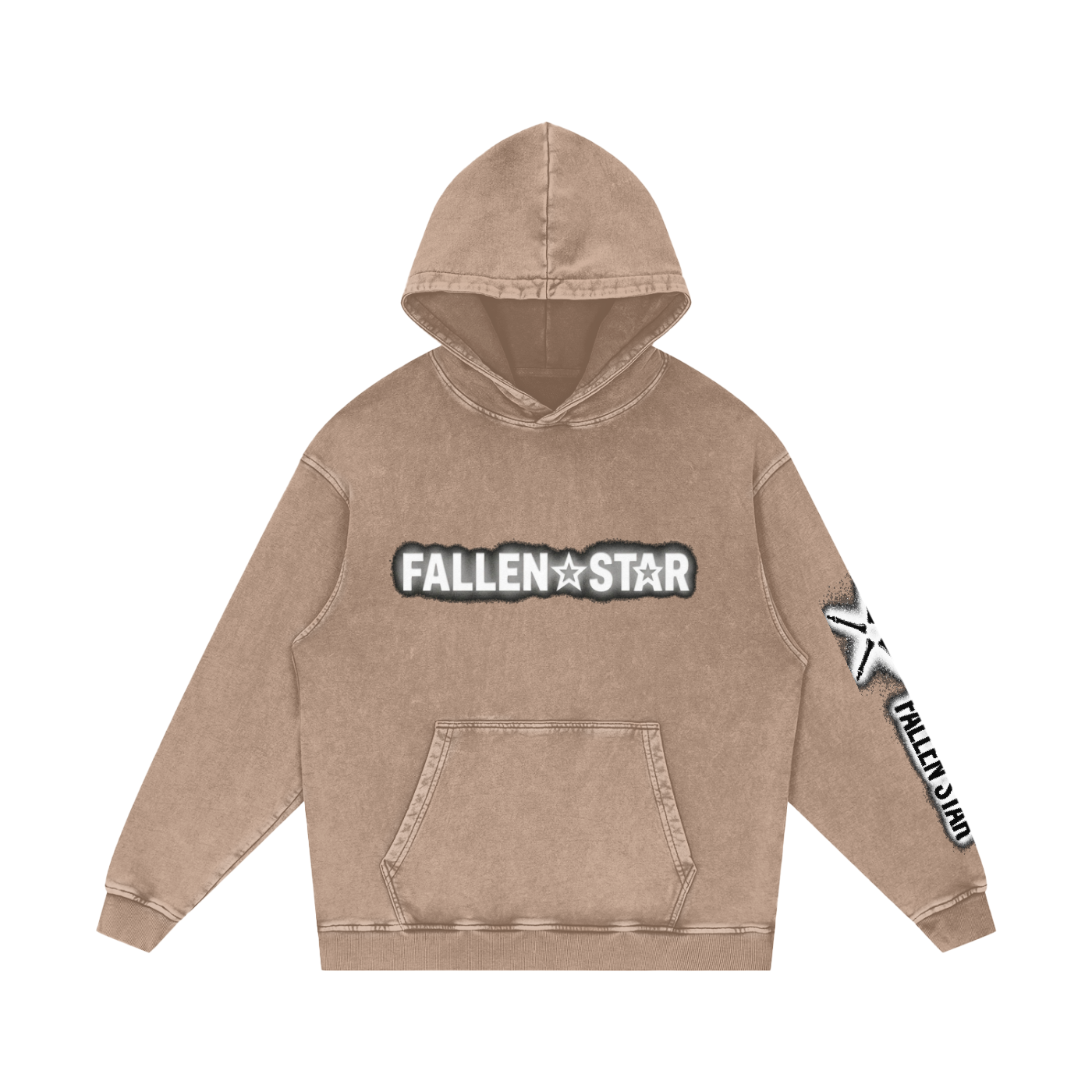 fallenstar Snow Washed Loose Cotton Hoodie