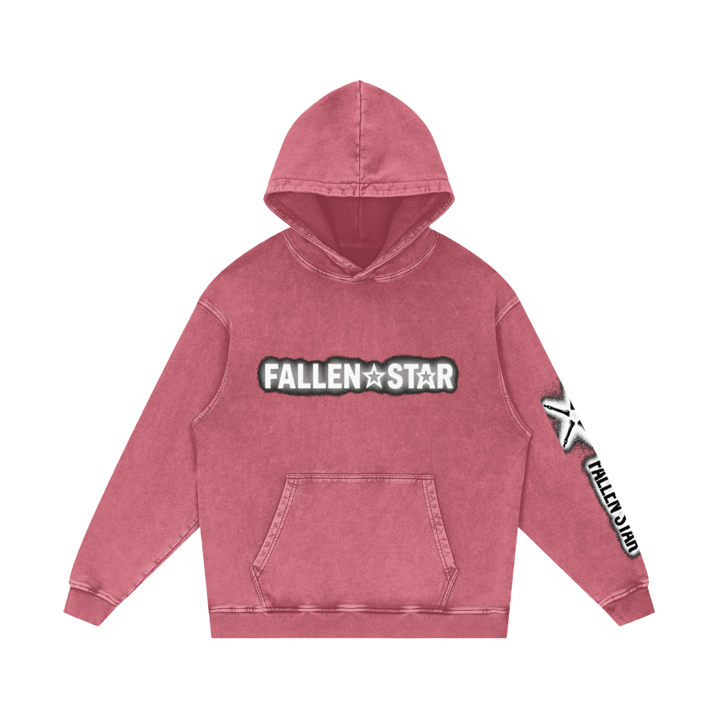 fallenstar Snow Washed Loose Cotton Hoodie