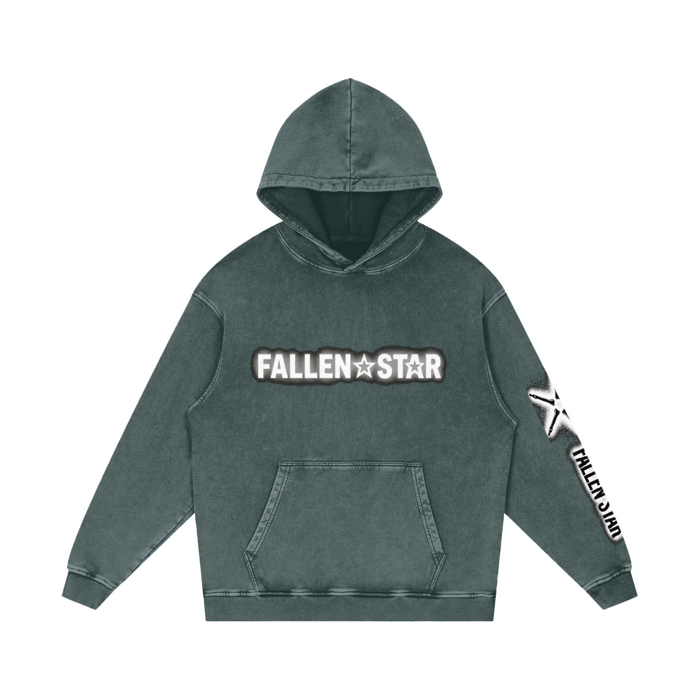 fallenstar Snow Washed Loose Cotton Hoodie