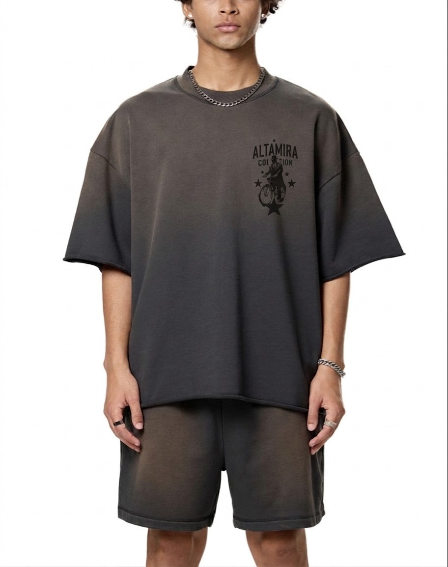 Sun Fade Raw Edge T-Shirt