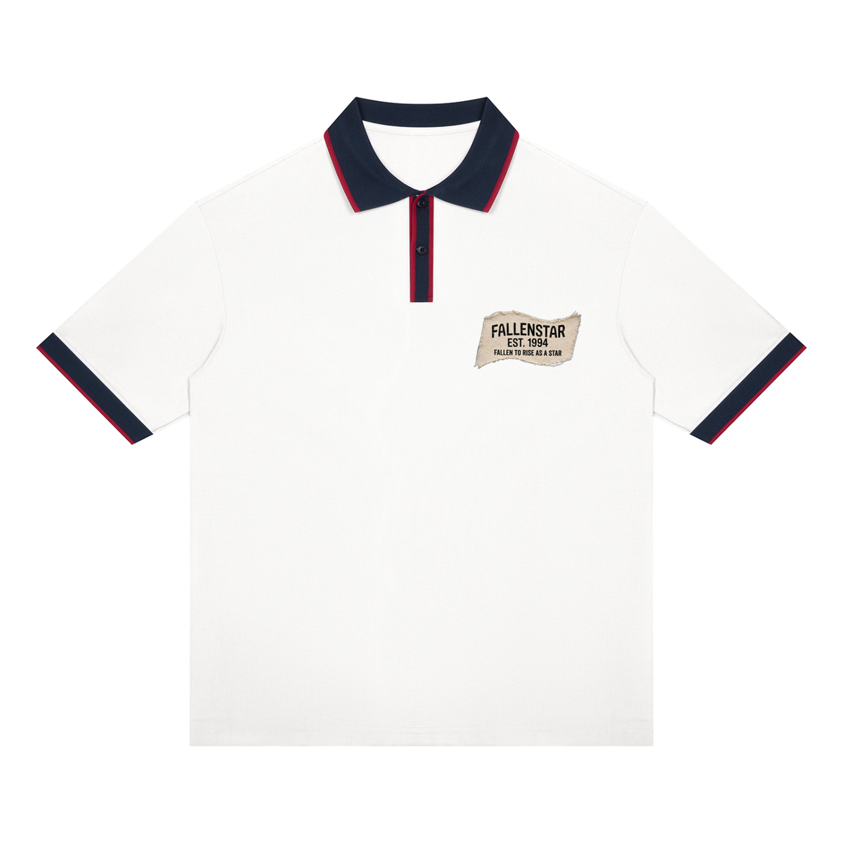 fallenstar Unisex Color Block Polo Shirt