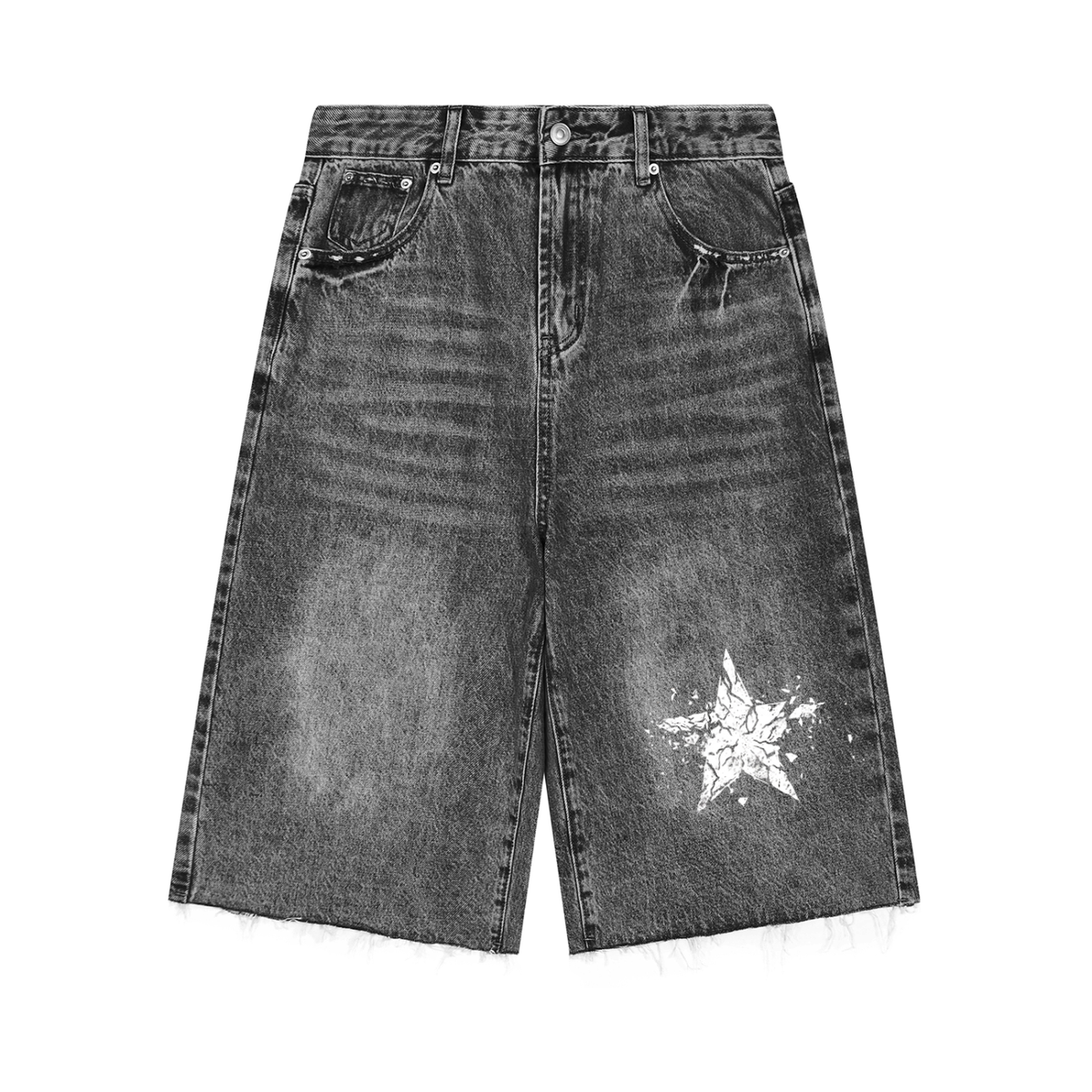 fallenstar Men’s Vintage Wide Leg Denim Shorts