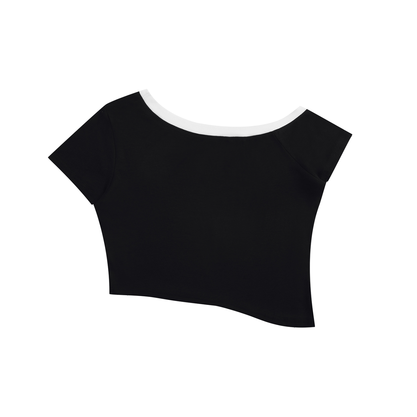 Women's Color Block Off-the-Shoulder T-Shirt