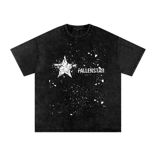 Snow Washed Oversized Cotton T-Shirt