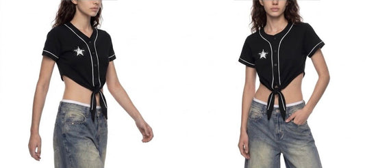 fallenstar Women's Piping Baseball Jersey