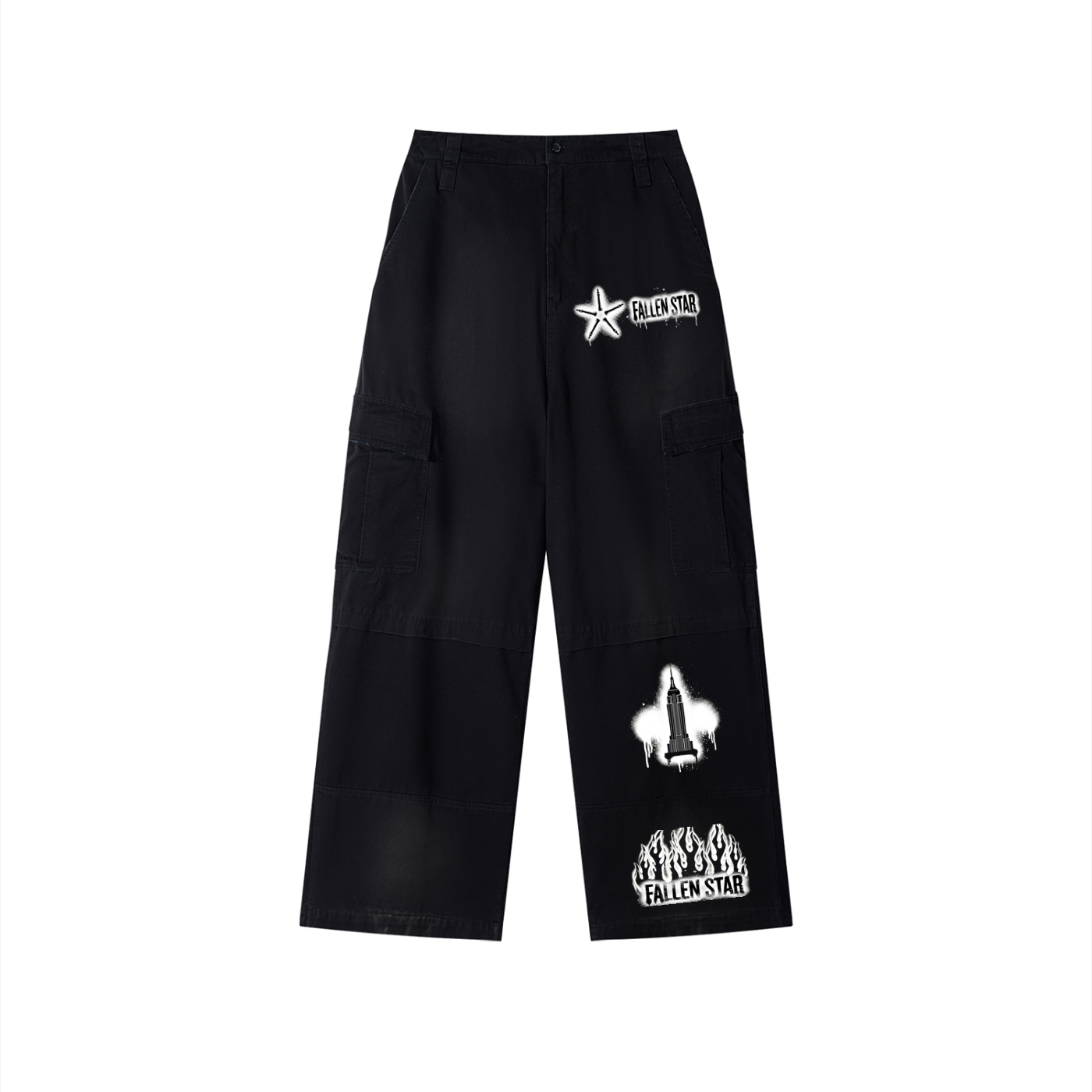 fallenstar Unisex Sunfade Washed Fleece Cargo Pants