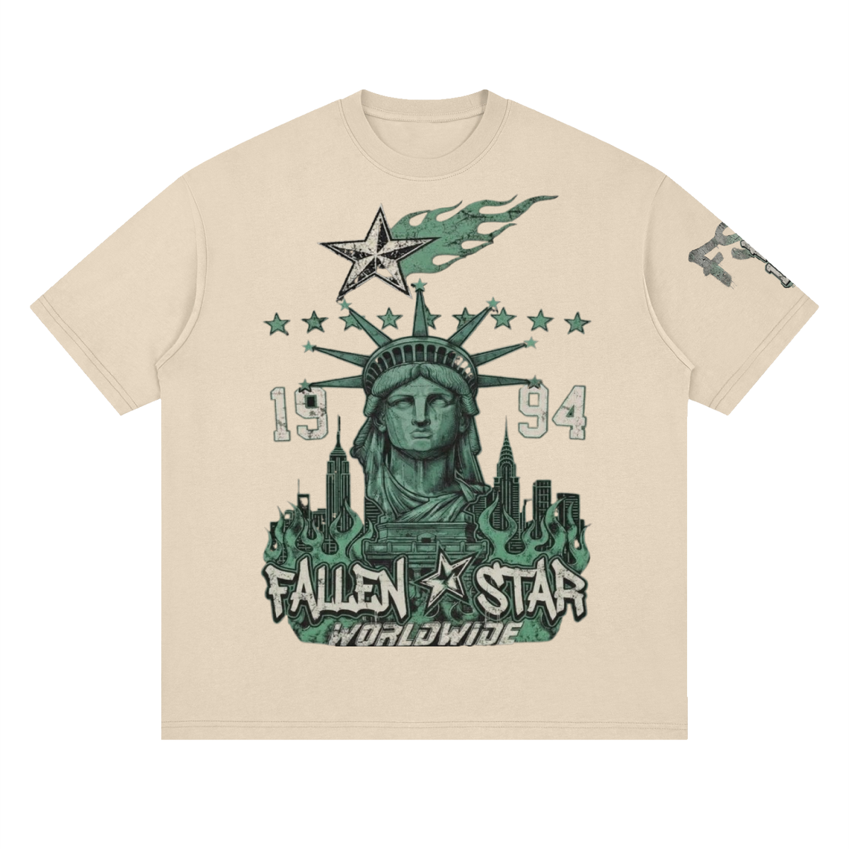 fallenstar. Streetwear Loose Drop Shoulder T-Shirt
