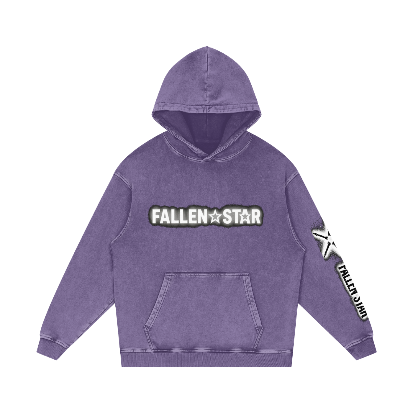 fallenstar Snow Washed Loose Cotton Hoodie