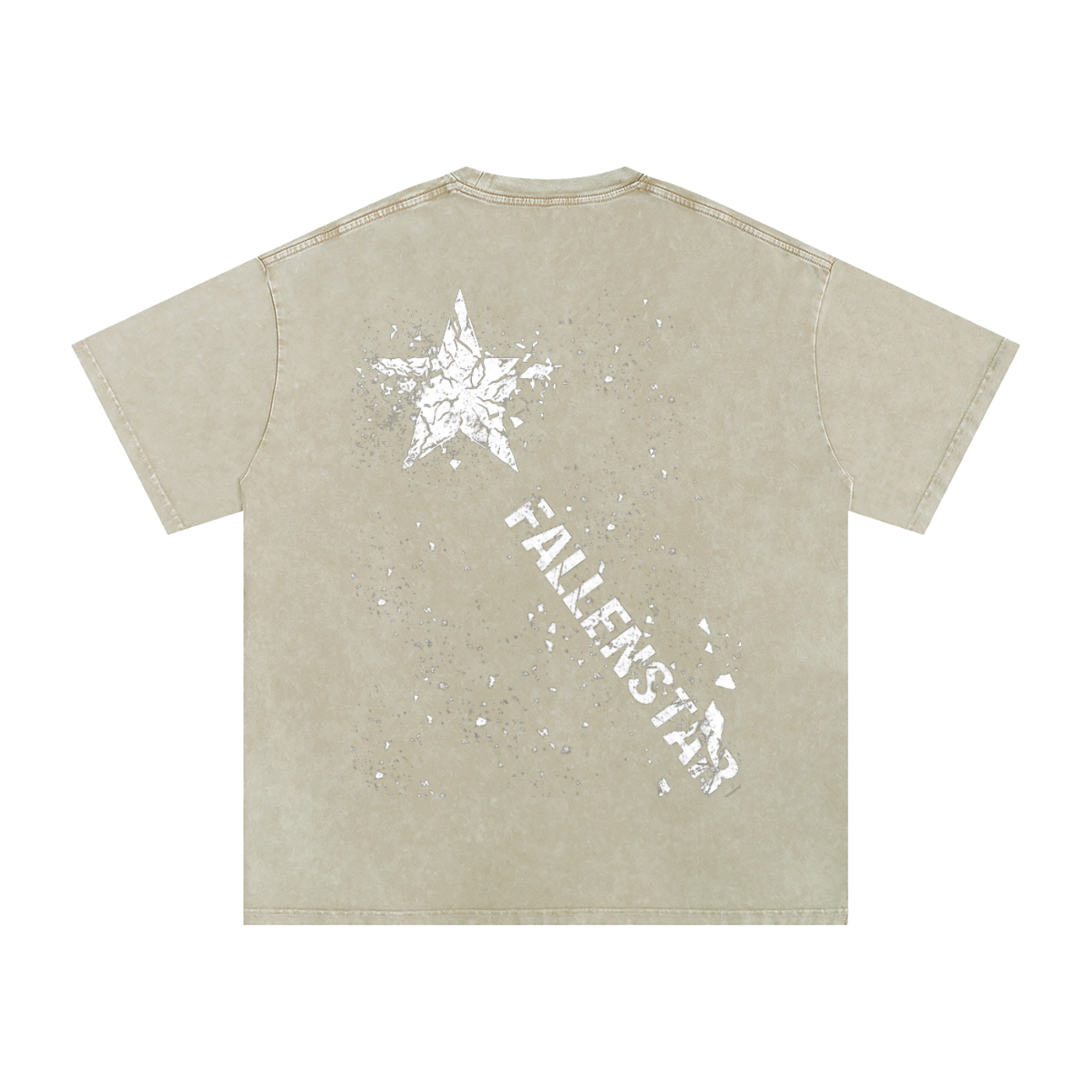 Snow Washed Oversized Cotton T-Shirt