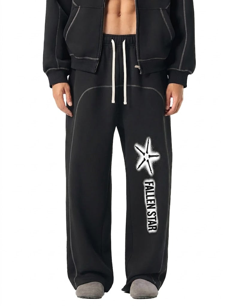 fallenstar Contrast-Stitched Fleece Sweatpants