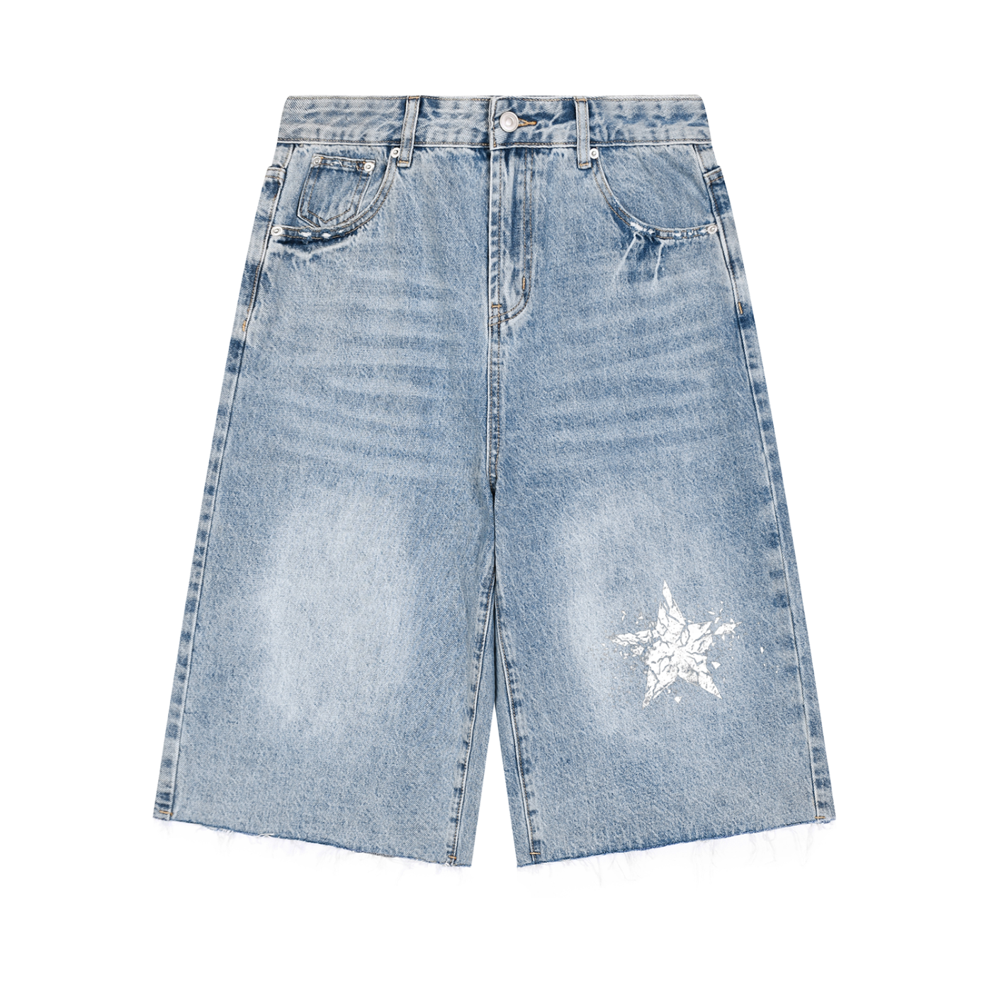 Men’s Vintage Wide Leg Denim Shorts