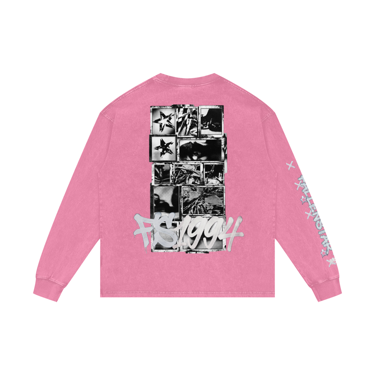 fallenstar Acid Wash Oversize Long Sleeve T-Shirt