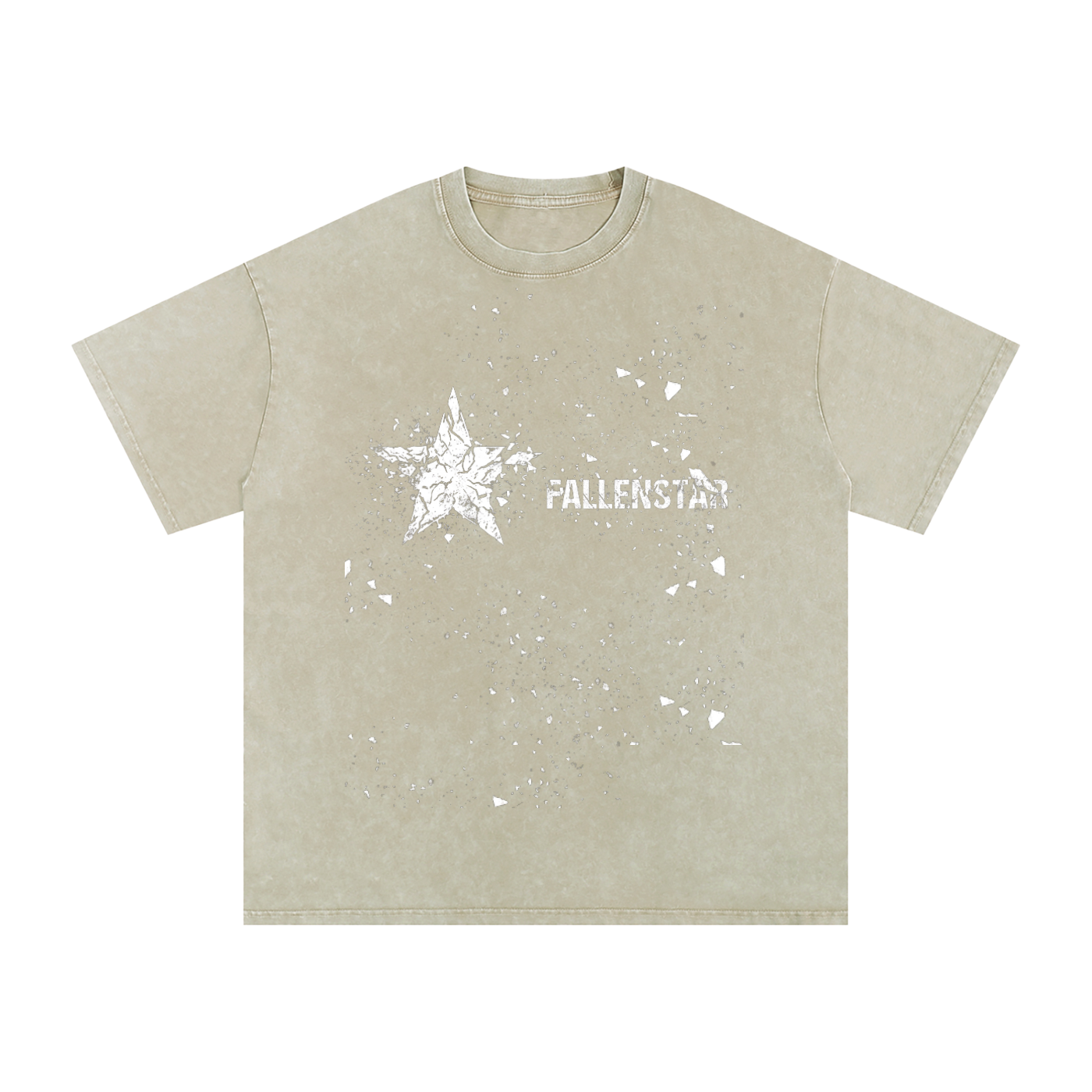 Snow Washed Oversized Cotton T-Shirt