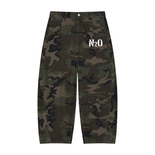 Men’s Camo Barrel Leg Cargo Pants