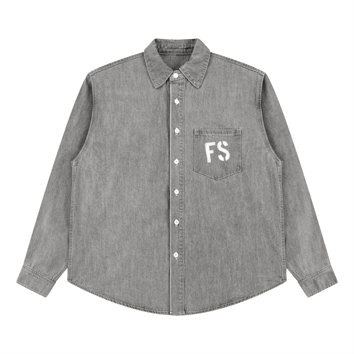 Unisex Vintage Wash Denim Shirt