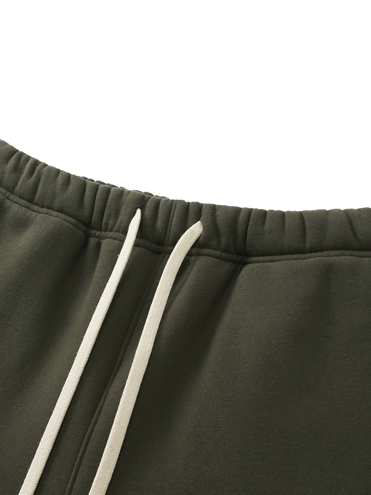 Unisex Solid Color Fleece Straight Leg Pants