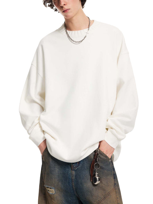 Knitted Round Neck Oversize Sweatshirt