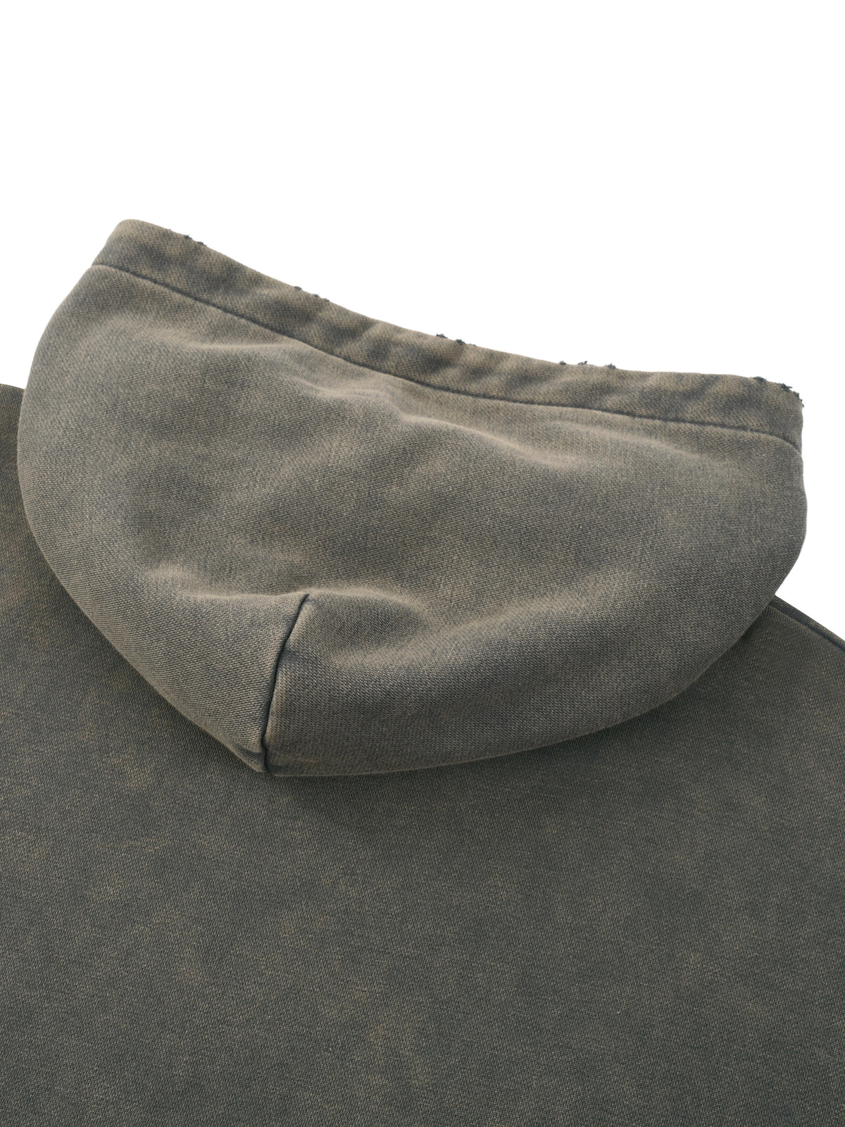 Vintage Washed Frayed-Hem Hoodie