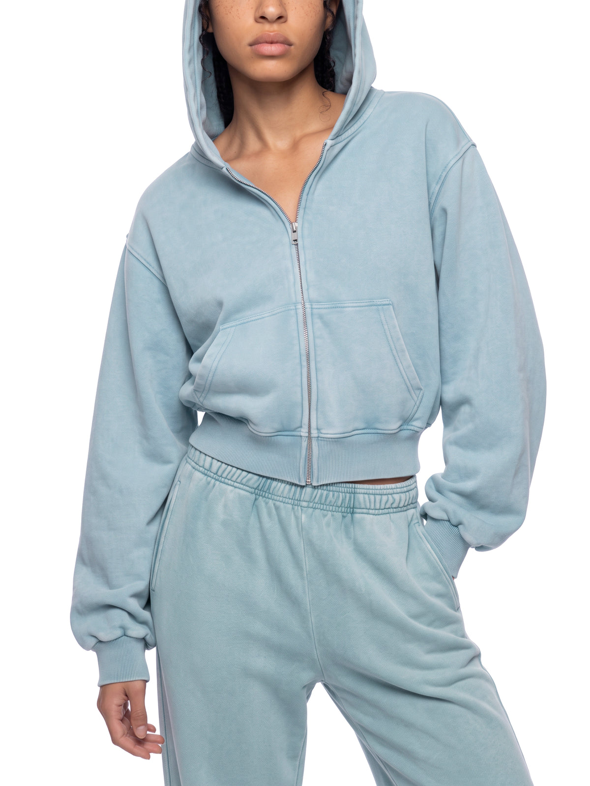 Women's Mineral Wash Full Zip Hoodie