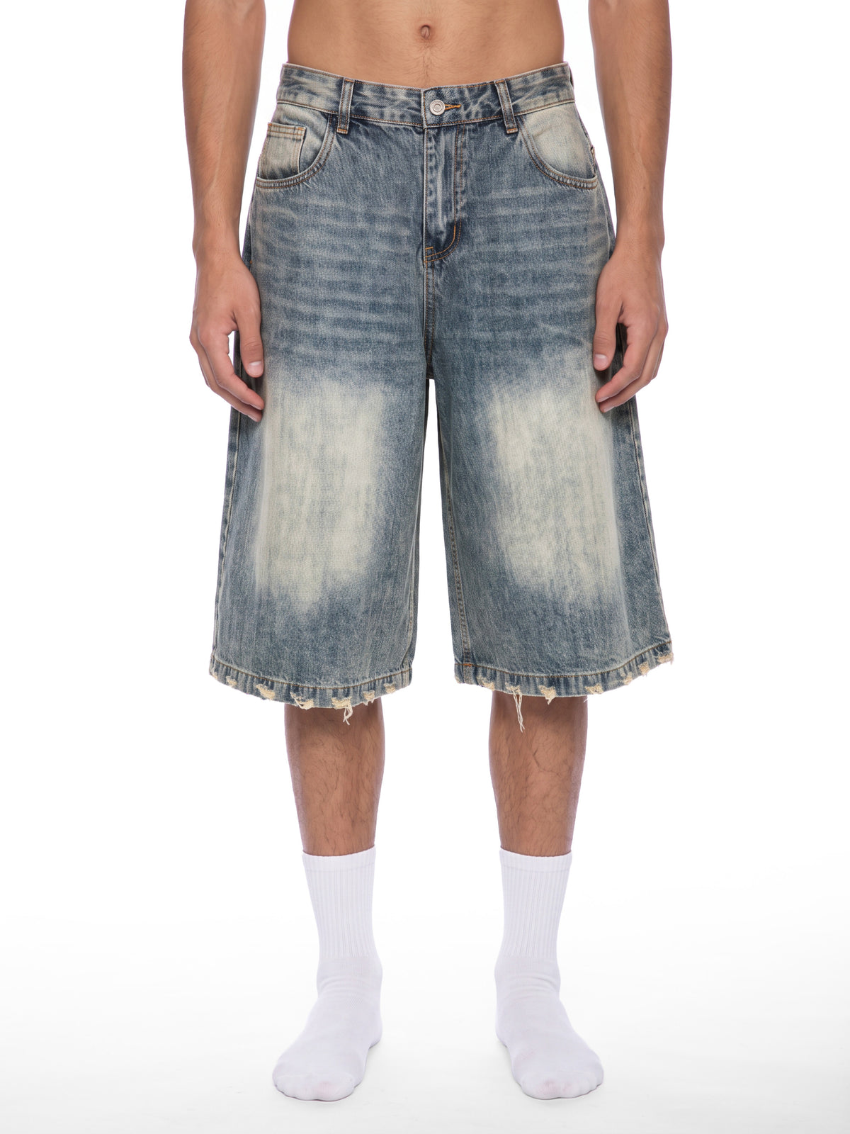 Men's Sunfade Distressed Denim Shorts