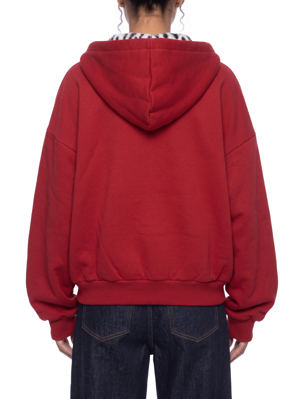 Unisex Boxy Fleece Piping Full Zip Hoodie