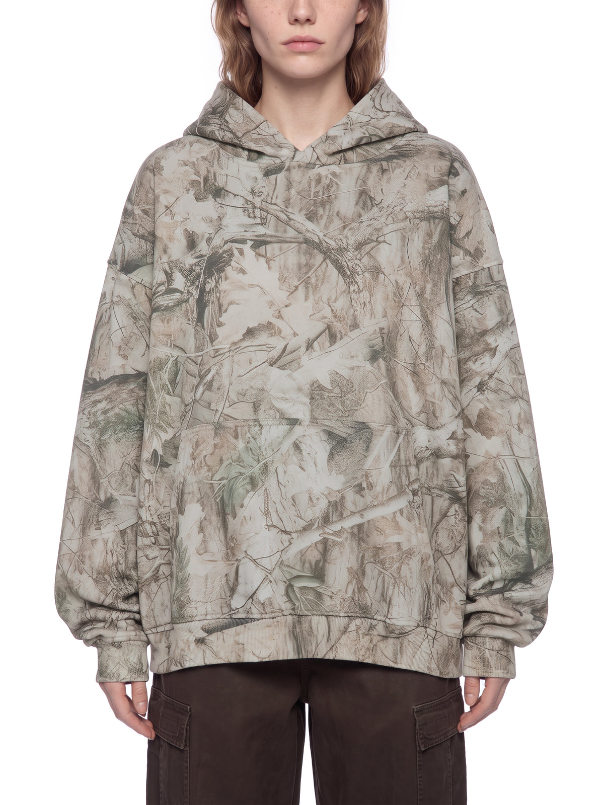 Unisex Oversized Fleece Tree Camo Hoodie